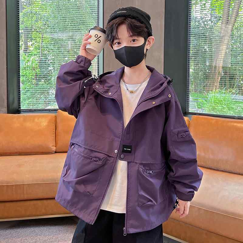 子供服 男の子用 ジャケット 秋冬 中高学年 ボーイズ ウィンドブレーカー パーカー 120cm 130cm 140cm 150cm 160cm 170cm ブ...