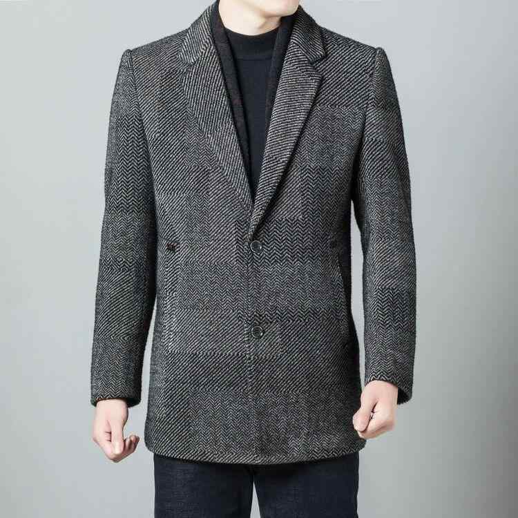 ・素材機能: 透湿、防風・対象: ビジネスマン（35歳以上）・シルエット: ゆったり・襟の形: スーツ襟・フロント: シングルブレスト、2つボタン・スタイル: ライトビジネス・柄: 格子柄・誤差範囲: 1～2cm・在庫: あり・生地名: 化...