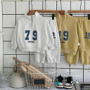 子供用セットアップ 長袖トレーナー ズボン 上下2点セット 春秋 カジュアル かわいい 男の子 グレー ホワイト イエロー 綿