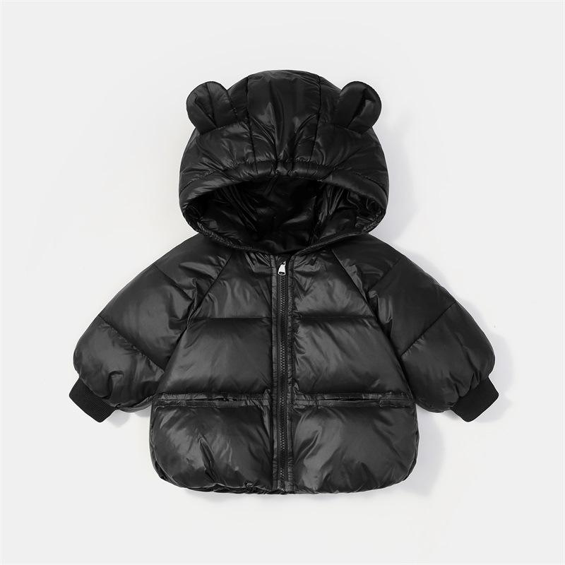 子供服 アウター キッズ 秋冬 中綿入り ジャケット 男女兼用 幼児 コート 裏地ポリエステル かわいい 無地 ブラック アイボリー カラメル 80 90 10...