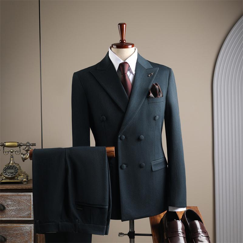 メンズ スーツ 3点セット ダブルブレスト テーラード ジャケット パンツ スラックス ビジネス フォーマル パーティー 結婚式 二次会 宴会 修身 秋冬