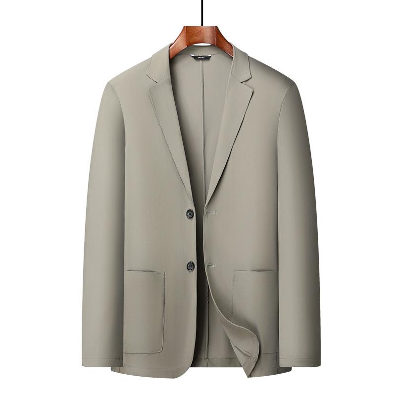 メンズ テーラードジャケット 男性用 春夏 接触冷感 ストレッチ 通気性 カジュアル ビジネス ビッグサイズ ブラック ネイビー グレー カーキ