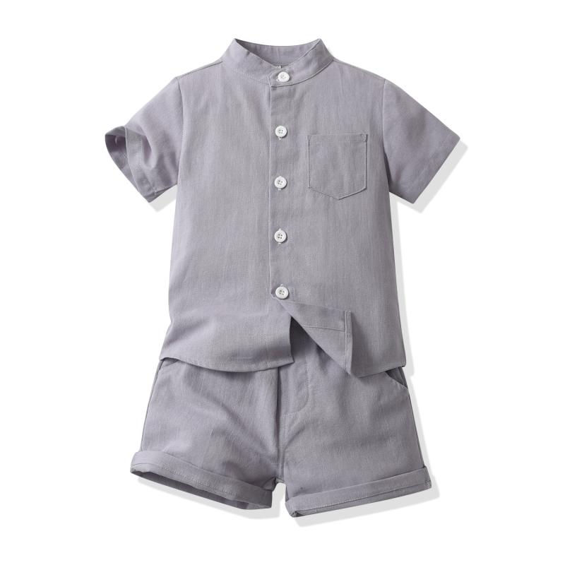 子供用セットアップ 男児 半袖シャツ 短パン 上下セット 綿100％ 薄手 夏 普段着 ...