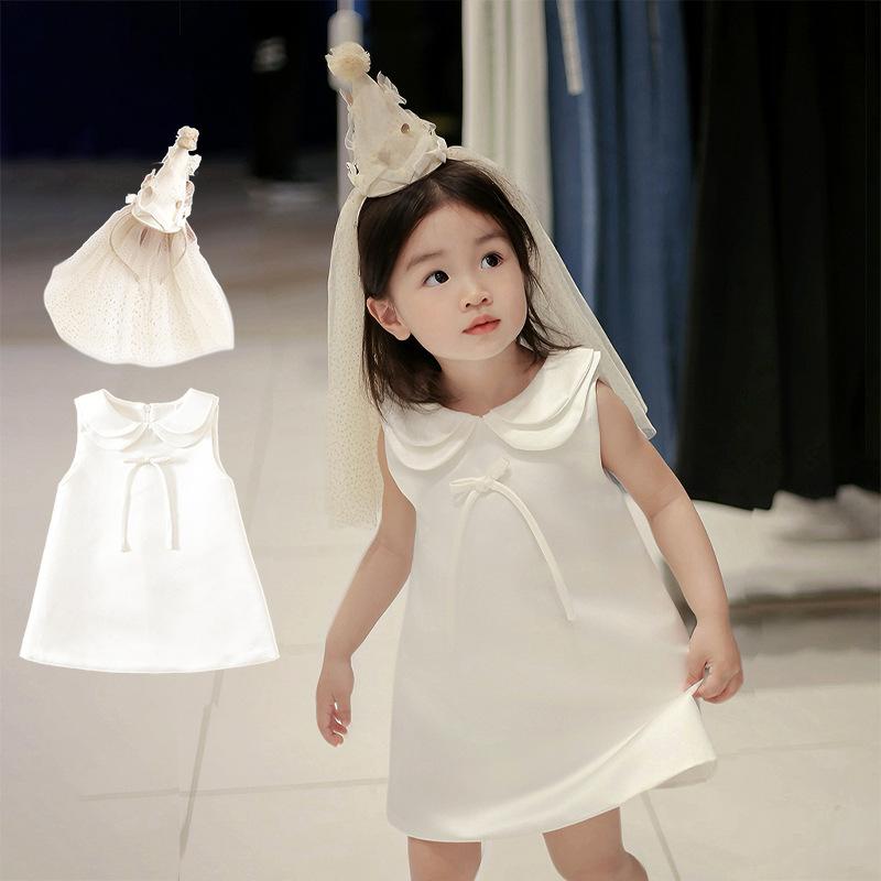 子供用ドレス 女の子 フォーマルドレス 発表会 誕生日 パーティードレス 演奏会 光沢 チュールスカート..