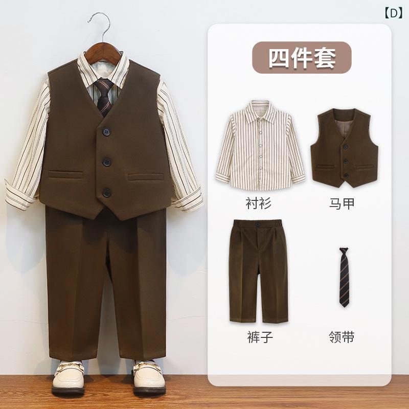 子供用スーツ フォーマルスーツ 秋冬物 イングリッシュスタイル 格子柄 ジャケット...