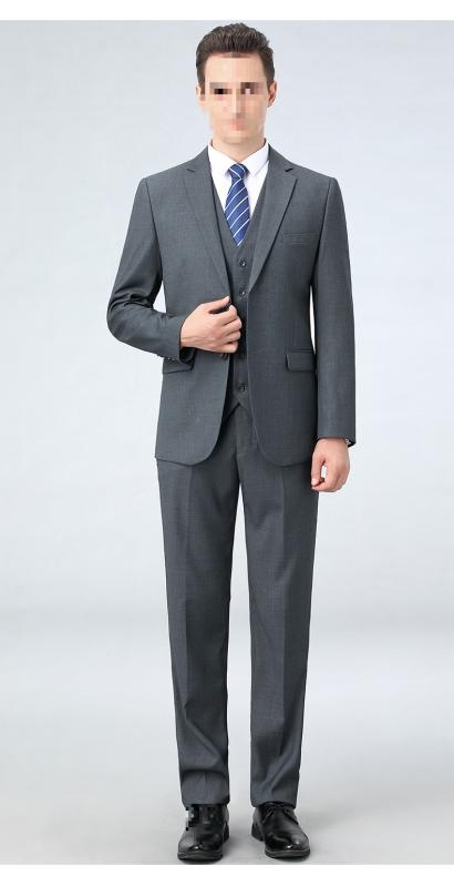 スーツ メンズ 男性用 結婚式 礼服 フォーマルスーツ ビジネス 秋冬 ウールグレー スリーピース セットアップ