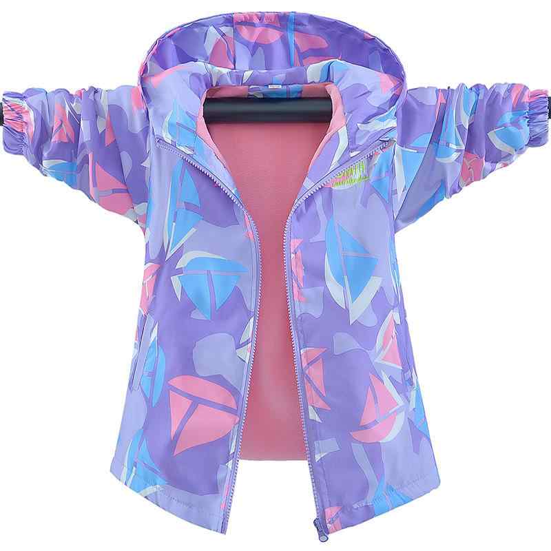 キッズ アウター 女の子 薄手フリース裏地 ジャケット 秋冬 中 крупный 子供服 防風 防寒 スポーツ アウトドア ピンク パープル