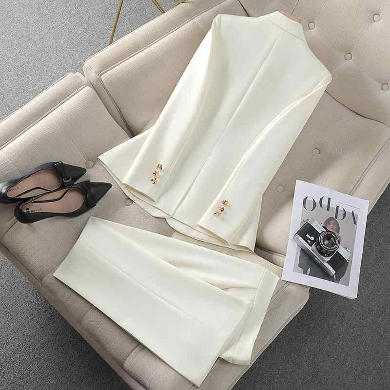 スーツ レディース 春秋 ピンク系 ポリエステル 仕事着 面接 フォーマル 長袖 パンツ 黒 白 S M L XL XXL XXXL XXXXL