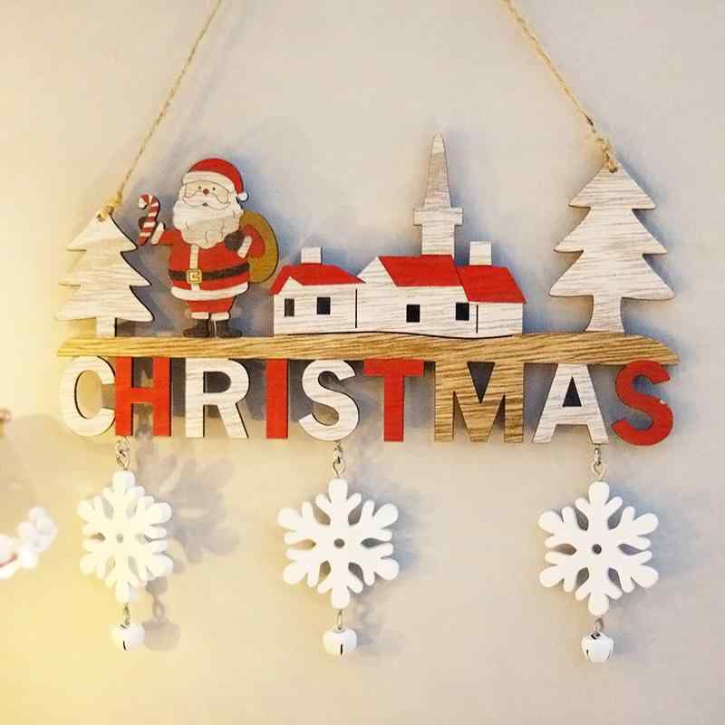 クリスマス オーナメント クリスマス雑貨 木製 ドア掛け クリスマス ギフト サンタ 雪だるま トナカイ