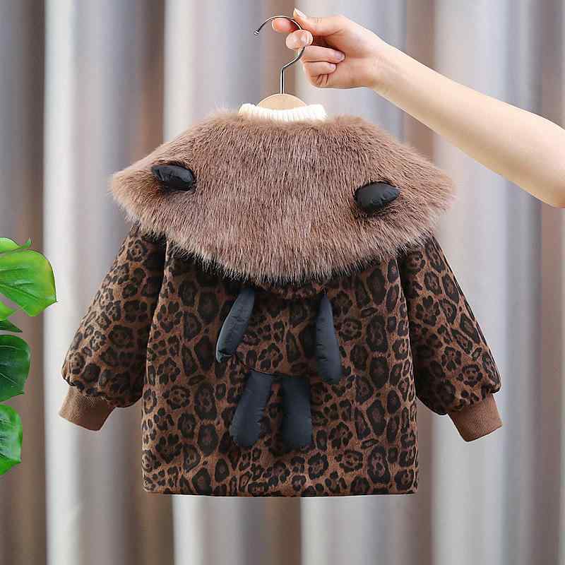 子供服 アウター ジャケット コート 秋冬 ヒョウ柄 ボア 90 100 110 120 130cm 幼児 園児 女児 女の子 ポリエステル