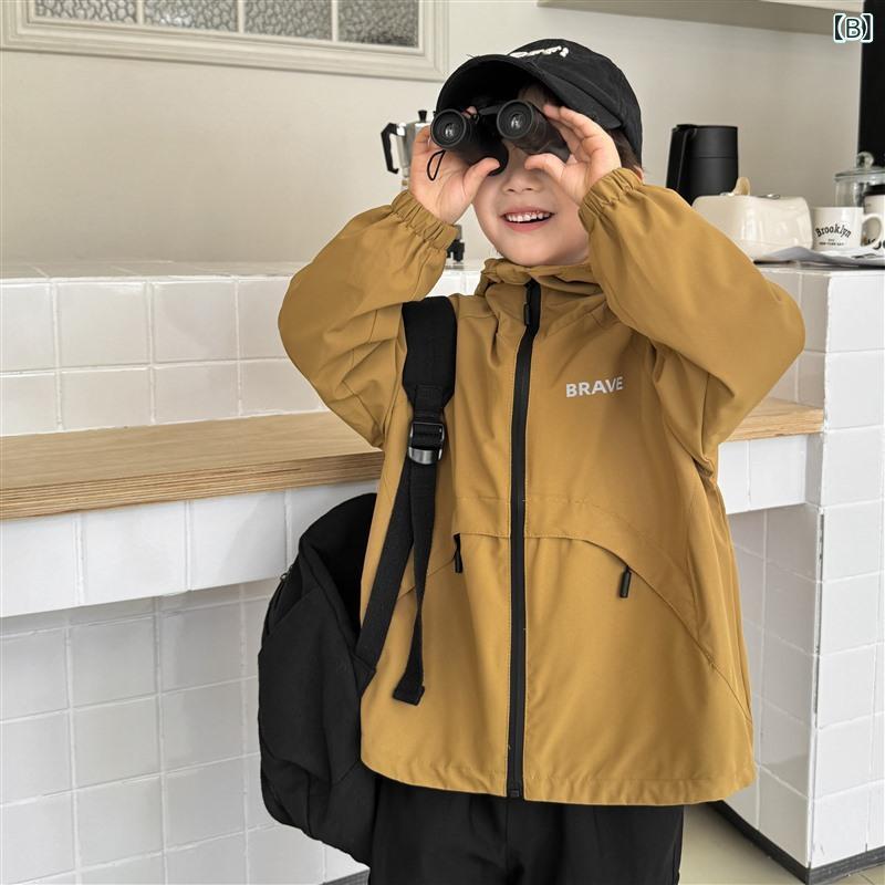 シャドーテールのキッズ アウター マウンテンパーカー 男の子 子供服 春秋 防寒 撥水 ジャケット 長袖 110cm 120cm 130cm 140cm 150cm 160cm 170cm｜アングル3
