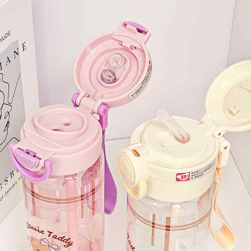水筒 キッズ かわいい 子供用 水筒 ストロー付き 直飲み スポーツボトル 500ml 600ml 耐熱 携帯用 哺乳瓶 通学 遠足 アウトドア