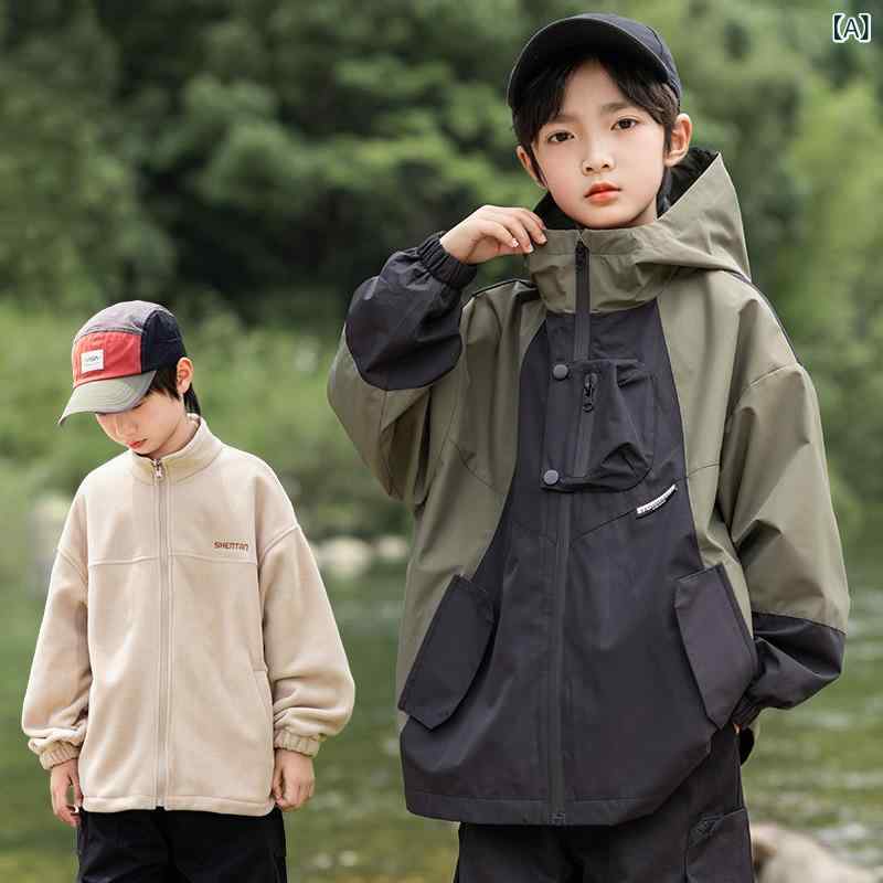 子供服 アウター ジャケット 男の子 秋冬 スポーティー 3WAY 取り外し可能 防寒着 ...