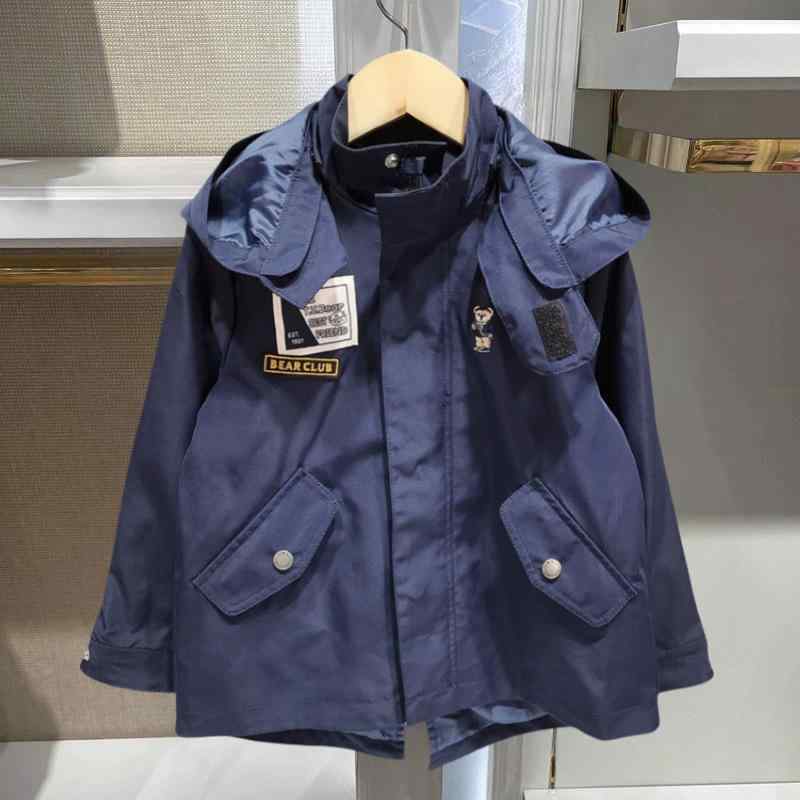 キッズ用ウインドブレーカー 男の子 子供服 春秋 アウター ジャンパー 撥水 防風 無地 ポリエステル 100 110 120 130 140 150 160cm