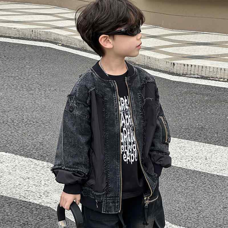 子供服 デニムジャケット 春秋 子供用 Gジャン トップス 長袖 男の子 女の子 ボーイズ ガールズ 韓国風..