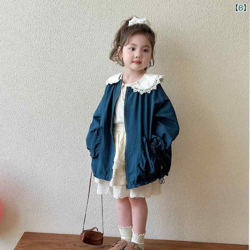 子供用コート 春秋 女の子 子供 秋 アウター 中長丈 ベビー服 カジュアル ポリエス...
