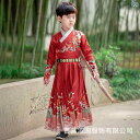 子供用チャイナドレス 男の子 唐装 民族衣装 ポリエステル 古風 明制 錦衣衛 武侠 飛魚服 かっこいい 侠客 スタンドカラー 上下セット 110cm 120c...