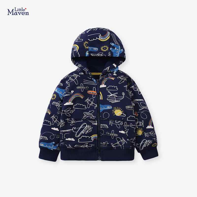 キッズ アウター ジャケット 子供服 欧米風 ラップジップアップ パーカー フード付き コットン 長袖 カートーン柄 秋冬