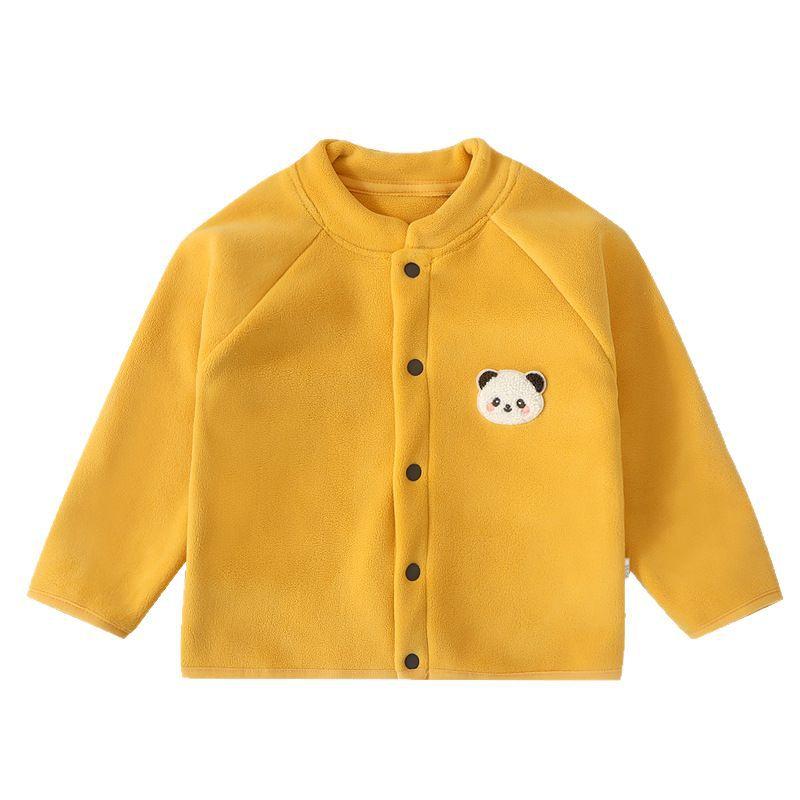 子供服 アウター ジャケット 男女兼用 ベビー服 上着 春秋 かわいい 幼児 ぬいぐるみ フリース カーデ..