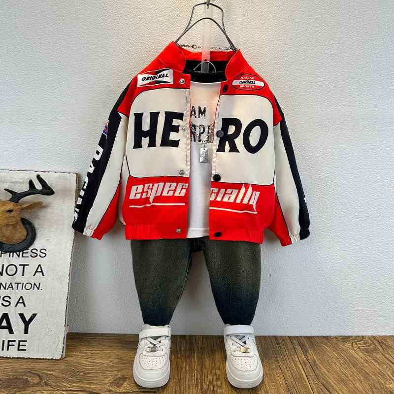 子供服 ジャケット 男の子 ライダースジャケット 春秋 ブルゾン ジャンパー 長袖 アウター トップス ボ..