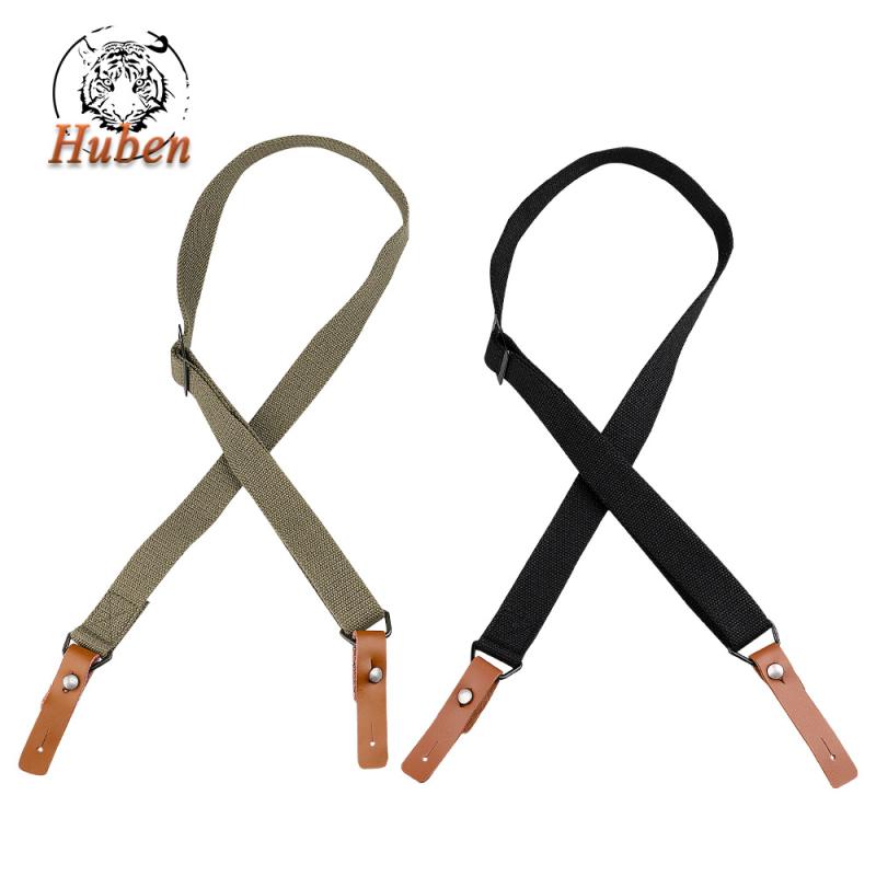 ガンベルト ミリタリー ナイロン キャンバス 牛革 AKアサルトライフル スリング 伸縮 調整可能 アウト..