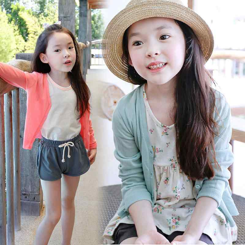 キッズ カーディガン 女の子 薄手 春物 韓国風 無地 長袖 子供服 冷房対策 アウター トップス 羽織り かわいい 90cm 100cm 110cm 120cm 130cm 140cm 150cm 160cm 綿 - 3