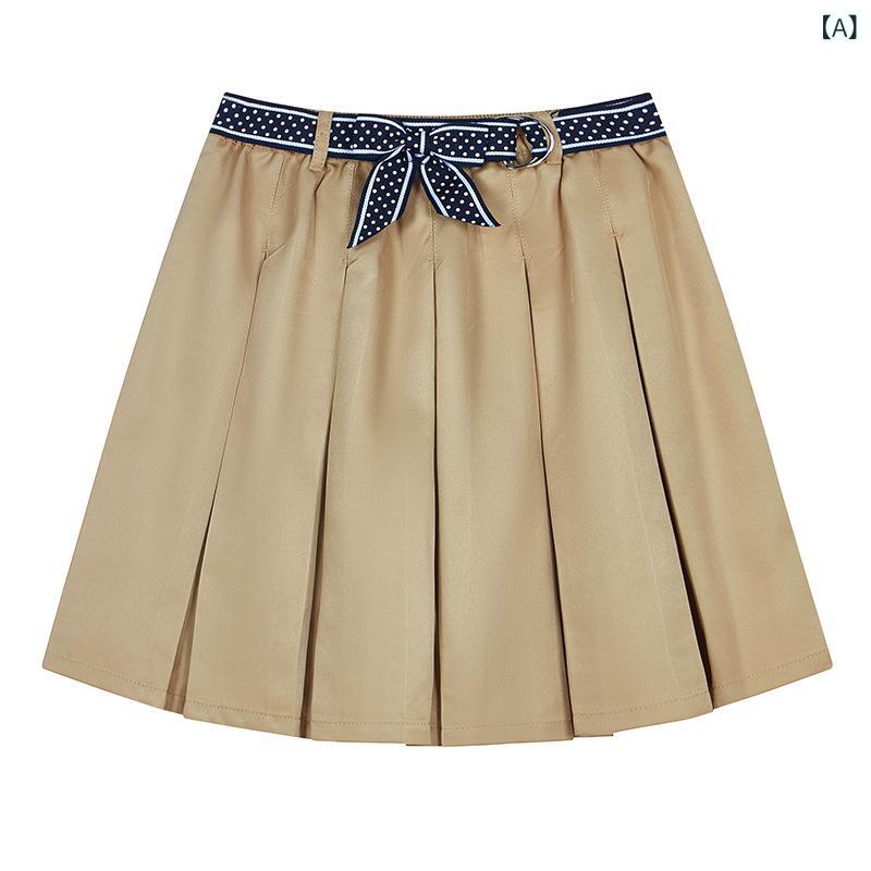 スカート キッズ 女の子 子供服 プリーツスカート ミニスカート カキ色 紺色 制服風 大学生 中学生 高校生 スクールスカート ポリエステル100% 裏地付き 通学 普段使い — vista 2