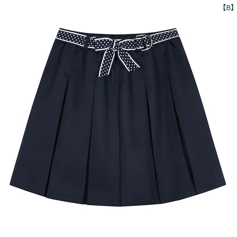 スカート キッズ 女の子 子供服 プリーツスカート ミニスカート カキ色 紺色 制服風 大学生 中学生 高校生 スクールスカート ポリエステル100% 裏地付き 通学 普段使い — vista 3