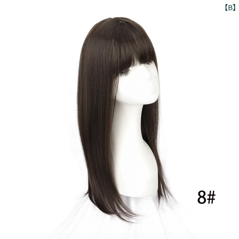 つけ毛 レディース 女性用 ヘアピース 部分ウィッグ 50cm ストレート トップカバー 高温耐熱ファイバー 白髪隠し 1B/2# 8# 4T15/60# 4T18T/30#