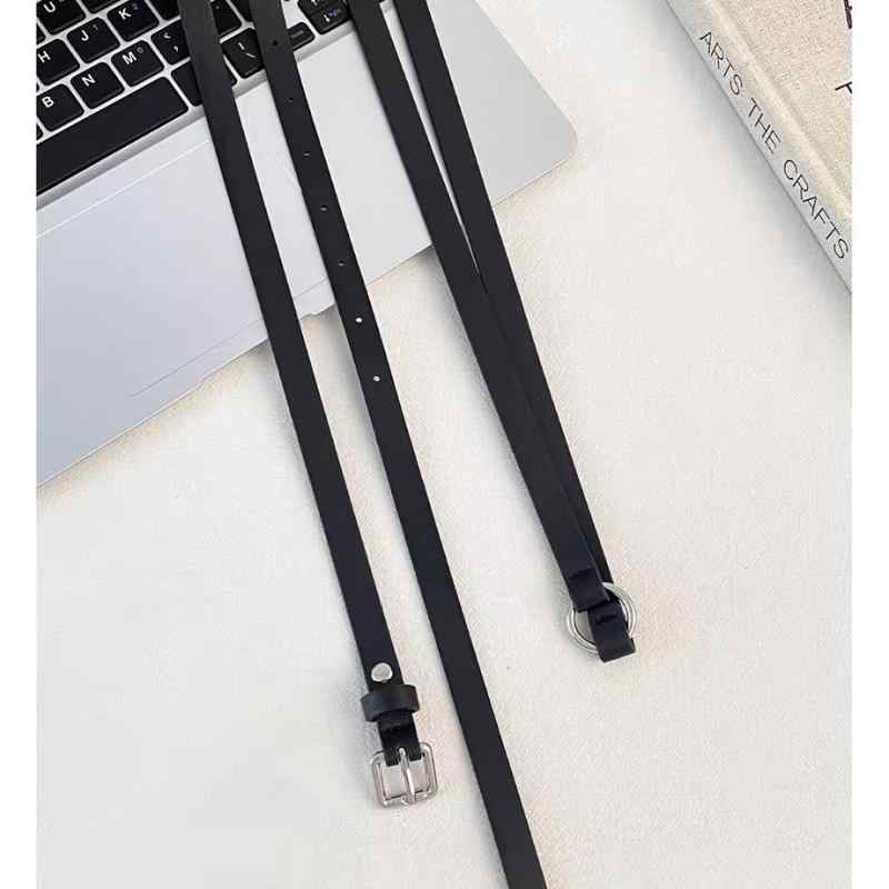 ベルト レディース 細ベルト 韓国 ファッション デニム ジーンズ スーツ パンツ 飾りベルト 柔らかい フェイクレザー 合金 黒 ブラック 赤 レッド 茶色 ブラウン グレー 秋冬