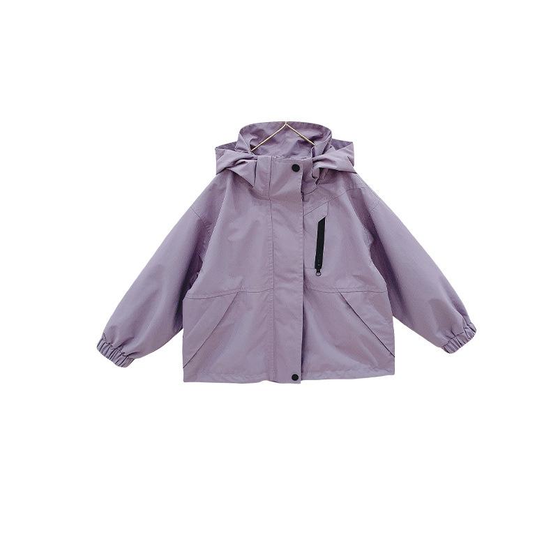 子供服 アウター ガールズ 防水 防風 ジャケット コート 3way ジャンパー ブルゾン アウトドア 秋冬 パープル ブルー 100cm 110cm 120c...