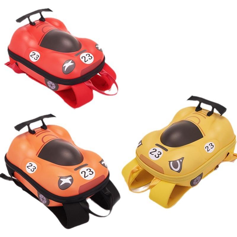 リュックサック キッズ 子供用 幼稚園 バッグ 防水 かわいい 車縫線 赤 黄 橙色