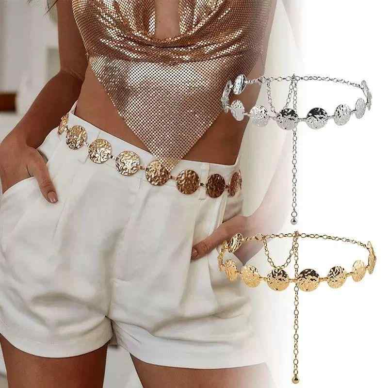 ベルト レディース レトロ デコレーション メタル チェーン おしゃれ アクセサリー ワンピース 民族風 ..