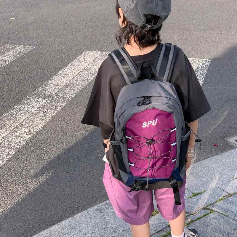 リュック キッズ 子供用 アウトドア 旅行 大容量 小学生 リュックサック 通学 遠足 塾 習い事 軽量 紫 青 黒