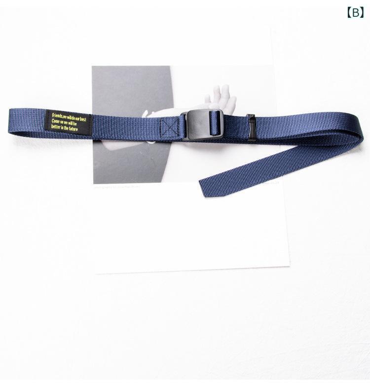 ベルト メンズ レディース ナイロン キャンバス ナローベルト 学生 作業着 プラスチック バックル ストリート カジュアル 無地 100cm 110cm 120cm 130cm