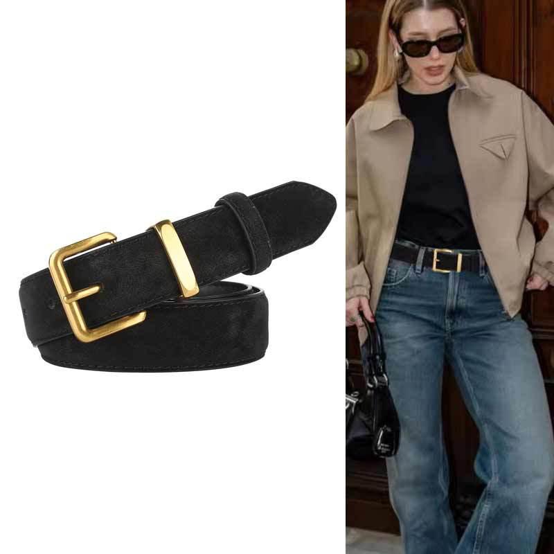 ベルト レディース 本革 牛革 細め ブラック 黒色 ブラウン 茶色 ベージュ カジュアル おしゃれ かわい..