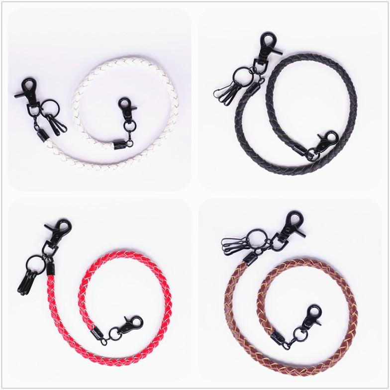 パンツチェーン 男女兼用 ストリート ヒップホップ PUレザー 赤 黒 白 茶色 60cm 70cm 80cm