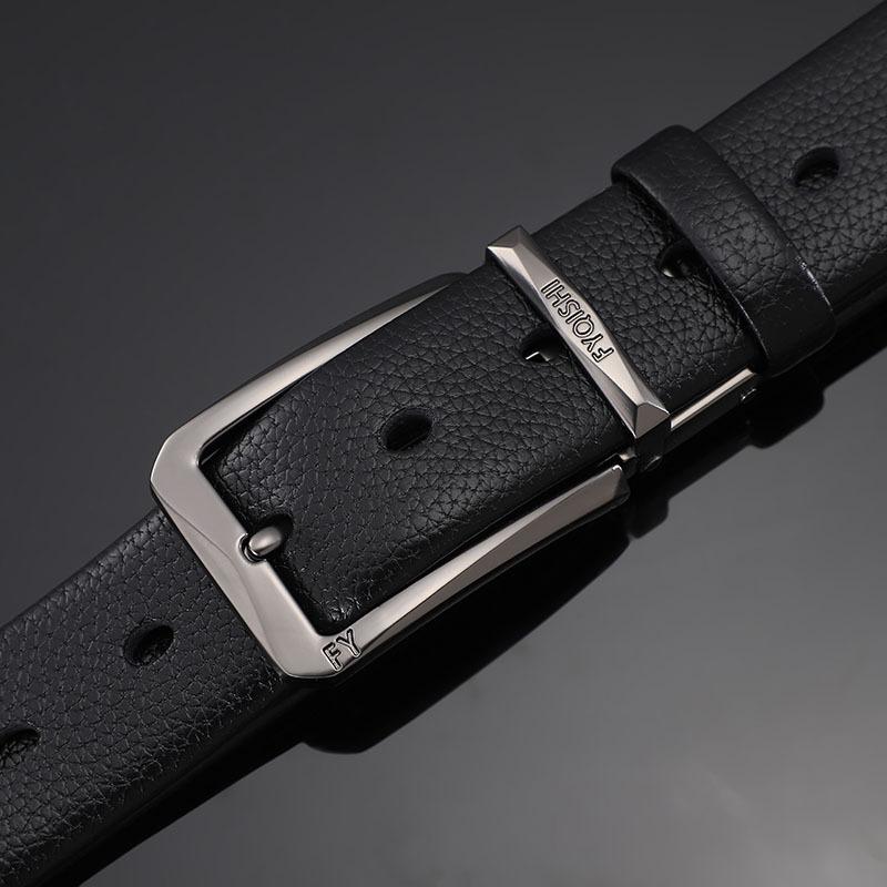 ベルト 男性用 レザーベルト シンプル バックル 高級感 おしゃれ トレンド メンズ 中青年向け 牛革 リ..