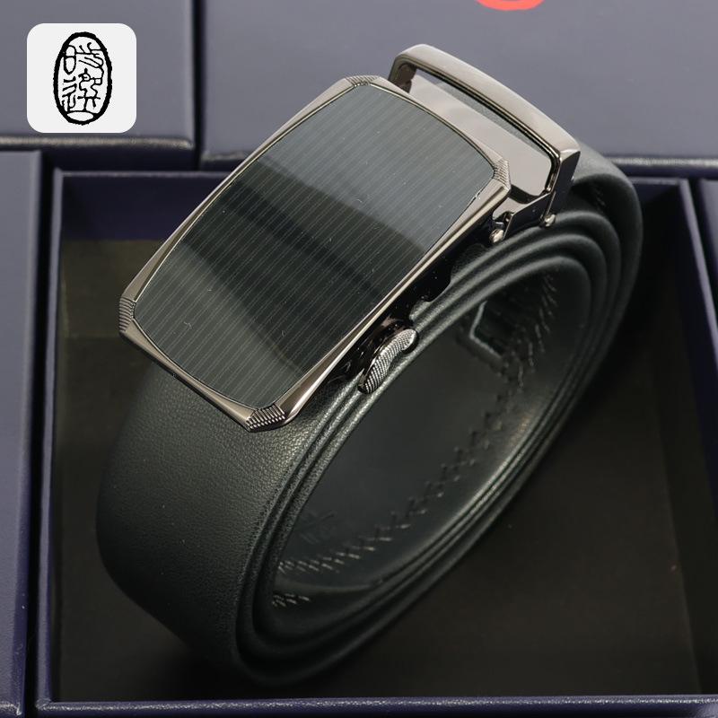 ベルト 男性用 本革 レザーベルト 牛革 柔らかい ビジネス カジュアル スーツ おしゃれ 自動バックル ..