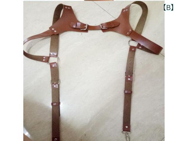 ベルト 男性用 サスペンダー 一体型 フェイクレザー ブラック ブラウン 普段使い ビジネス