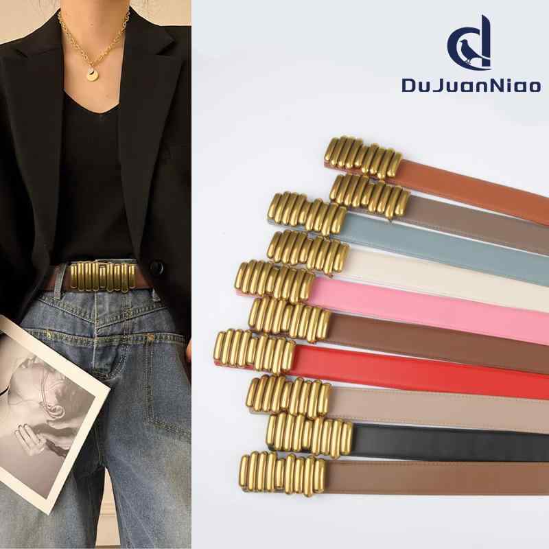 ベルト レディース 女性用 本革 牛革 ジーンズ パンツ ファッション小物 服飾雑貨 黒 ブラック ピンク ..