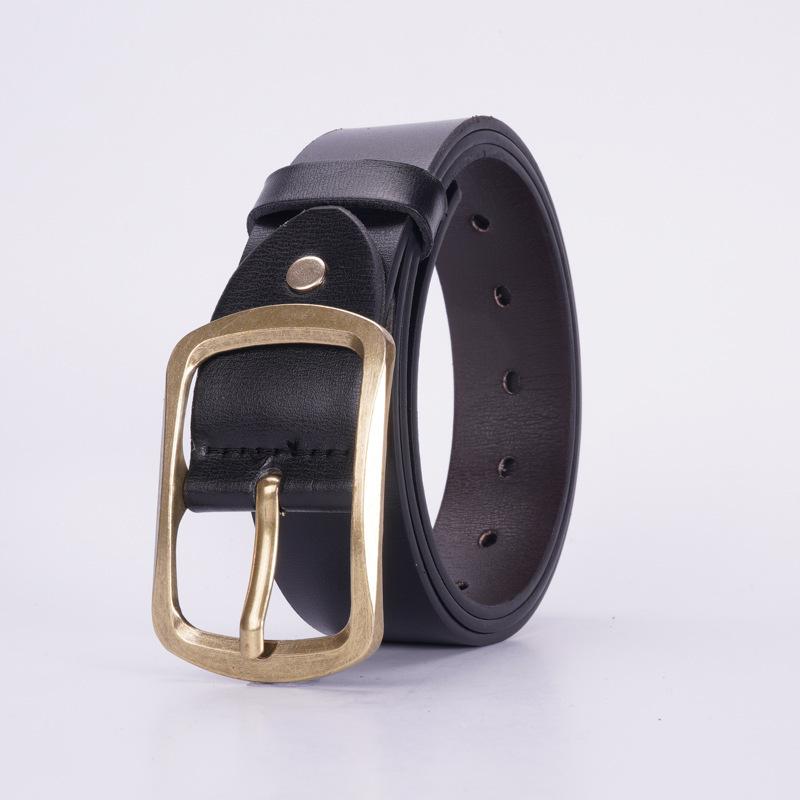 ベルト 男性用 紳士 PUレザー 本革 牛革 日字バックル カジュアル 普段使い 幅広 ブラック 黒色 ブラウ..