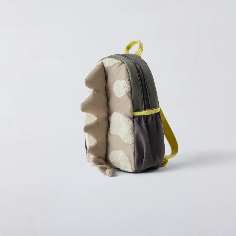 子供用リュックサック かわいい 動物 恐竜モチーフ 幼稚園児 男の子 女の子 キャンバス 帆布 柔らかい グリーン 配色