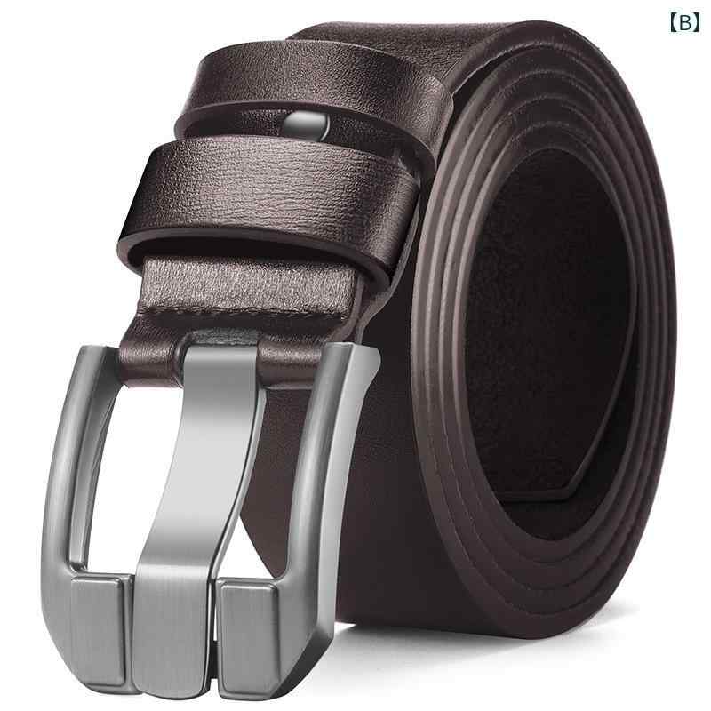 ベルト 男性用 レザーベルト レトロ 高級感 ファッション カジュアル デニム ジーンズ 紳士用 黒 ブラック 茶色 ブラウン 合金 120cm