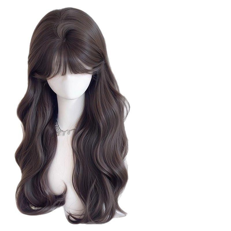ヘアピース レディース 前髪ウィッグ 高め 人毛100% 付け毛 部分ウィッグ 60cm カール 巻き髪 ふんわり..