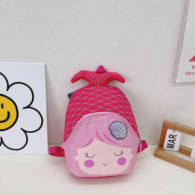 リュック キッズ かわいい 人魚 ナイロン ベビー 幼稚園 バッグ 軽量 摩登 レッド グリーン ブルー ピンク系