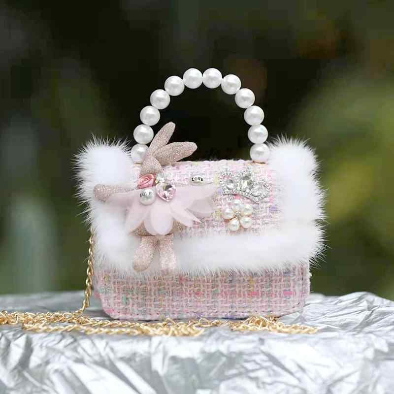 キッズ バッグ 女の子 ポシェット ショルダーバッグ ハンドバッグ ウサギモチーフ アニマル柄 ミニバッ..