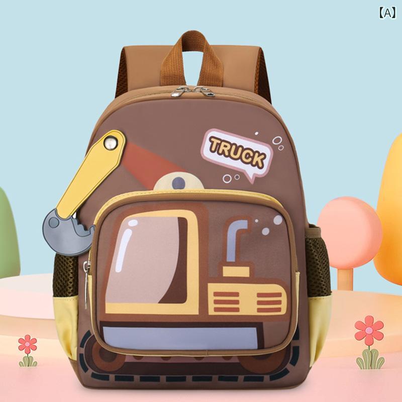 Lucho Niños Niños Niñas Jardín de infancia Jardín de infancia Cartoon Carro de 3 años 5 años Ventilador Confortable Escuela Excursión — vista 2
