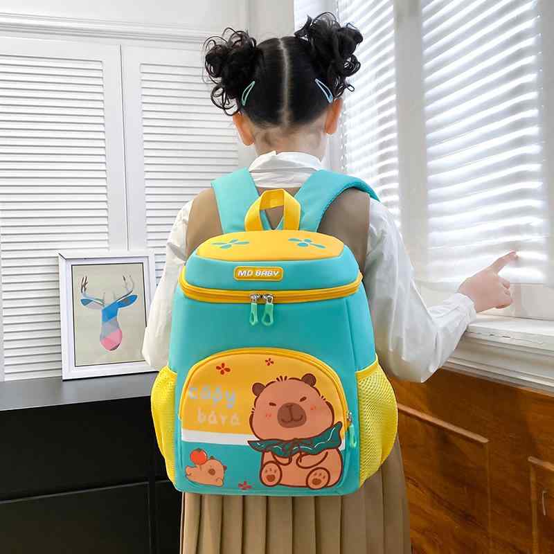 リュックサック キッズ かわいい カピバラ プリント 幼稚園 保育園 小学校 子供用 ...