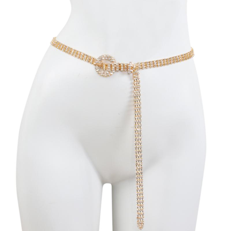 ベルト レディース ウエストチェーン キラキラ 飾り 水晶 水ドリル 夜店 セクシー ゴージャス 幅広 普..